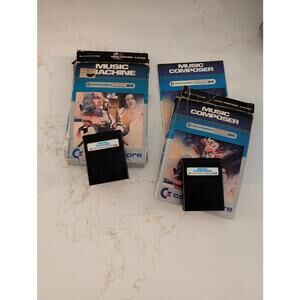 Commodore 64 Music Machine and Music Composer Software with Original Boxes